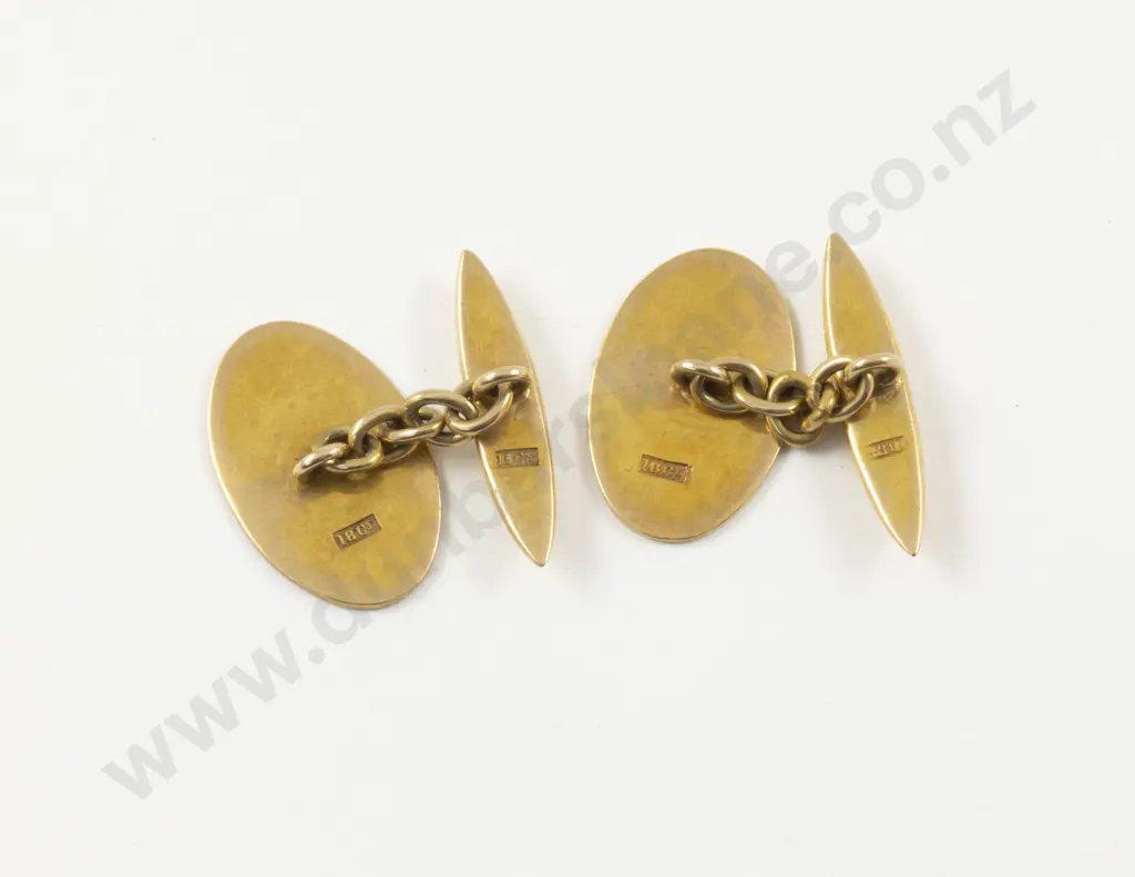 Pair Victorian 18ct Cufflinks Image 1++