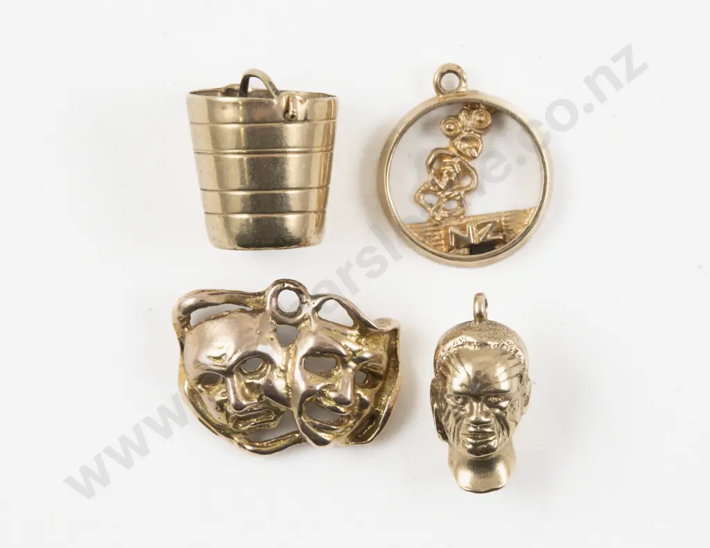Four 9ct Gold Charms Image 1++