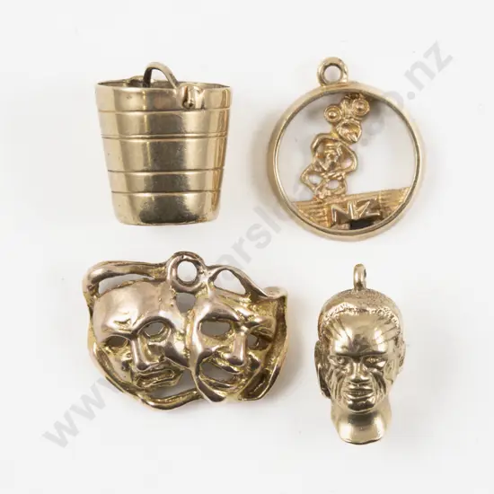 Four 9ct Gold Charms