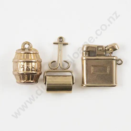 Three 9ct Gold Charms