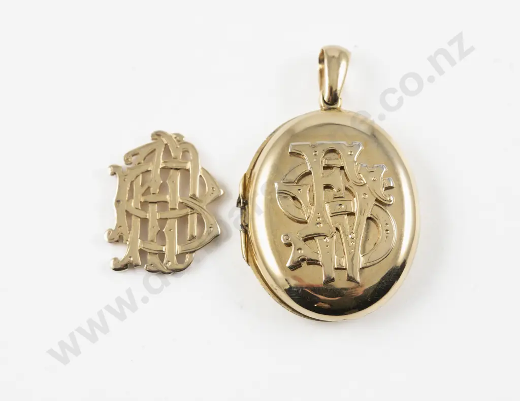 Victorian 9ct Oval Photo Locket Pendant Image 1++