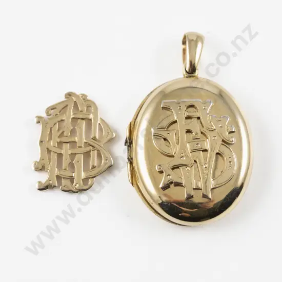 Victorian 9ct Oval Photo Locket Pendant