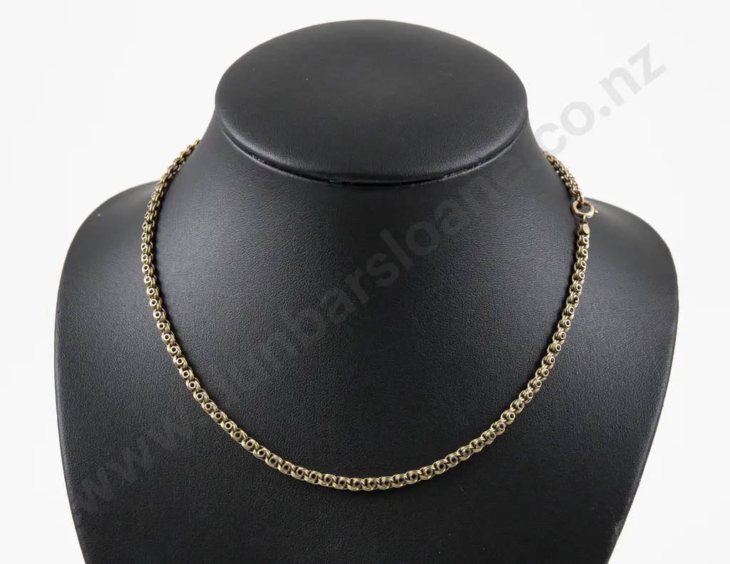 9ct Fancy Link Neck Chain Image 1++
