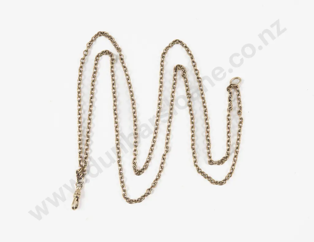 9ct Double Chain Fancy Link Pocket Watch Fob Chain Image 1++