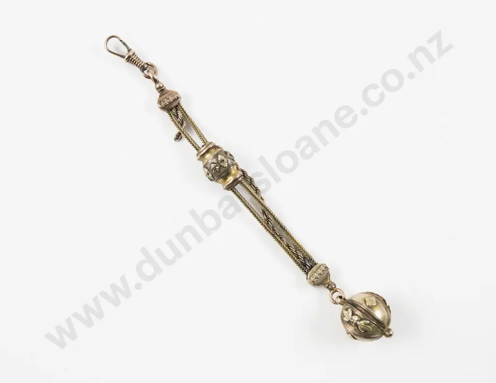 Victorian 9ct Fancy Fob Chain Image 1++