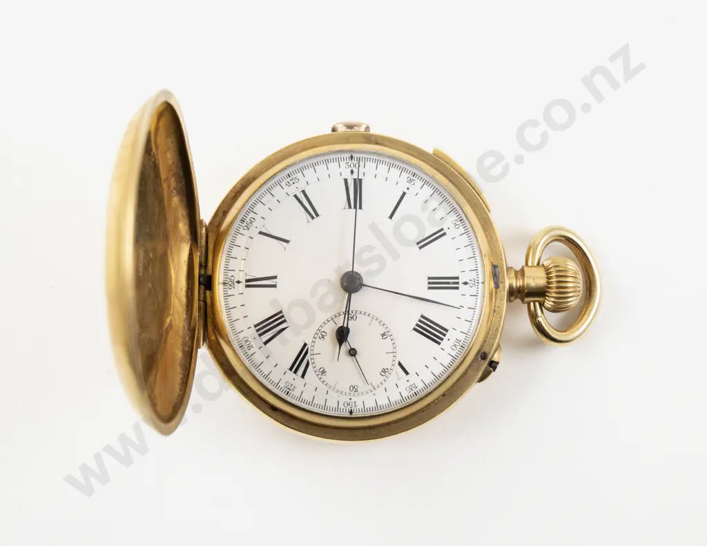 18ct Hunter Cased Lever Wind Pocket Watch Image 1++