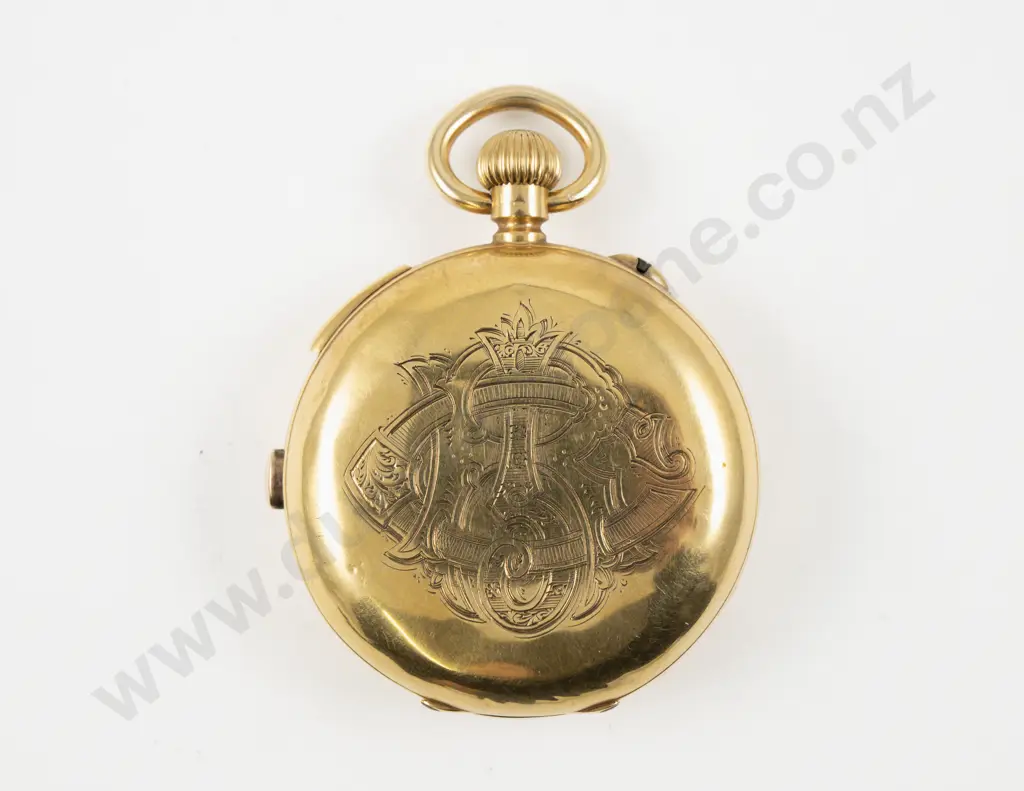 18ct Hunter Cased Lever Wind Pocket Watch Image 1++