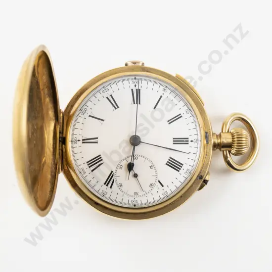 18ct Hunter Cased Lever Wind Pocket Watch