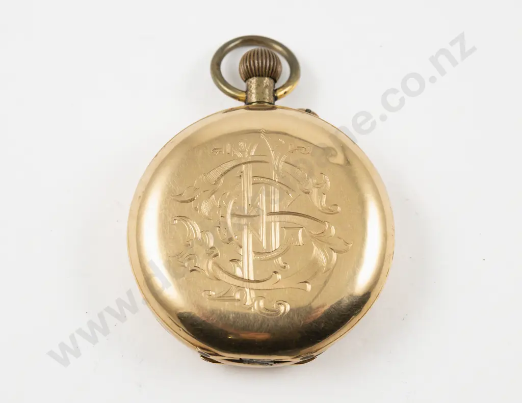 18ct Hunter Cased Lever Wind Pocket Watch Image 1++