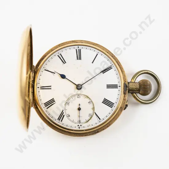 18ct Hunter Cased Lever Wind Pocket Watch