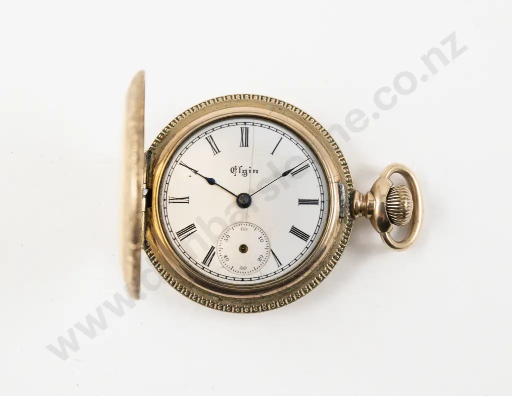 14ct Hunter Cased Lever Wind Pocket Watch Image 1++