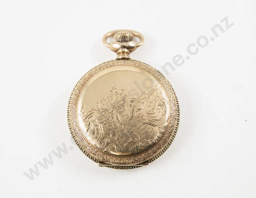 14ct Hunter Cased Lever Wind Pocket Watch Image 1++
