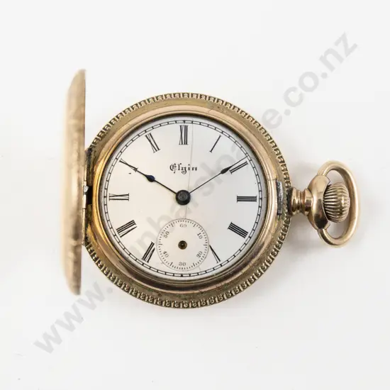 14ct Hunter Cased Lever Wind Pocket Watch