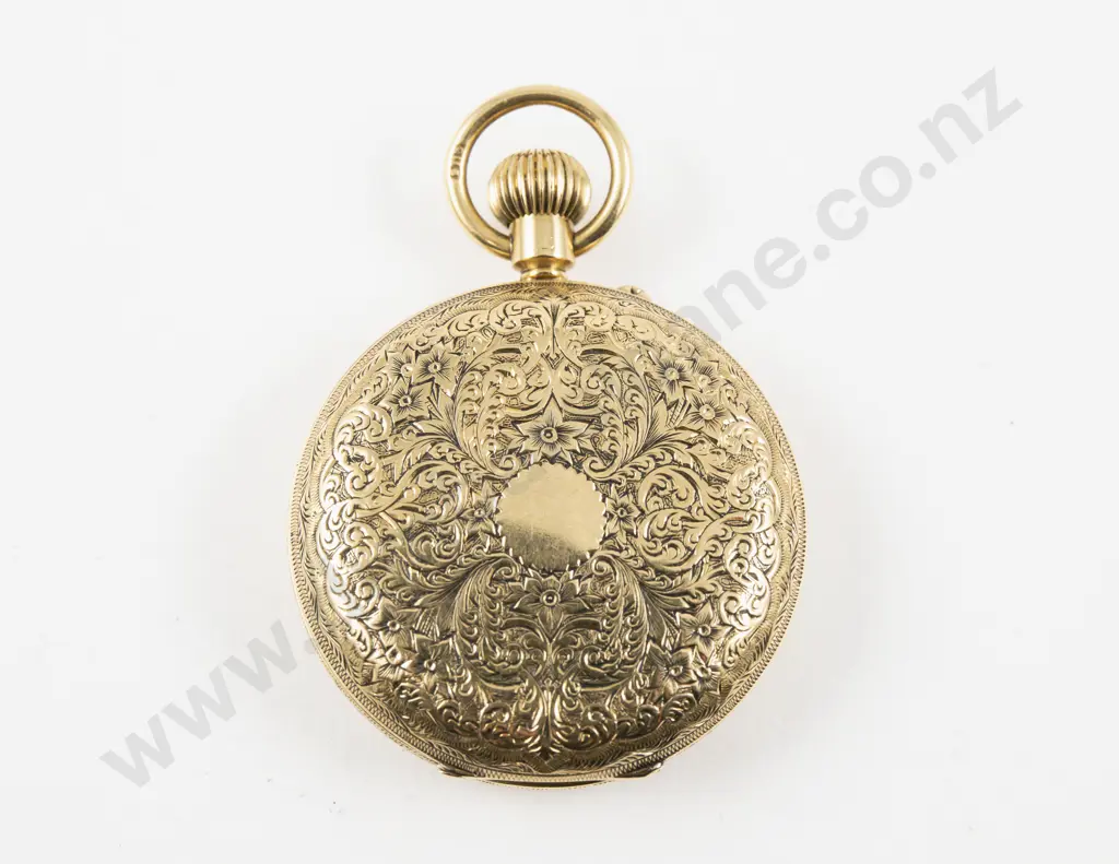 18ct Hunter Cased Lever Wind Pocket Watch Image 1++