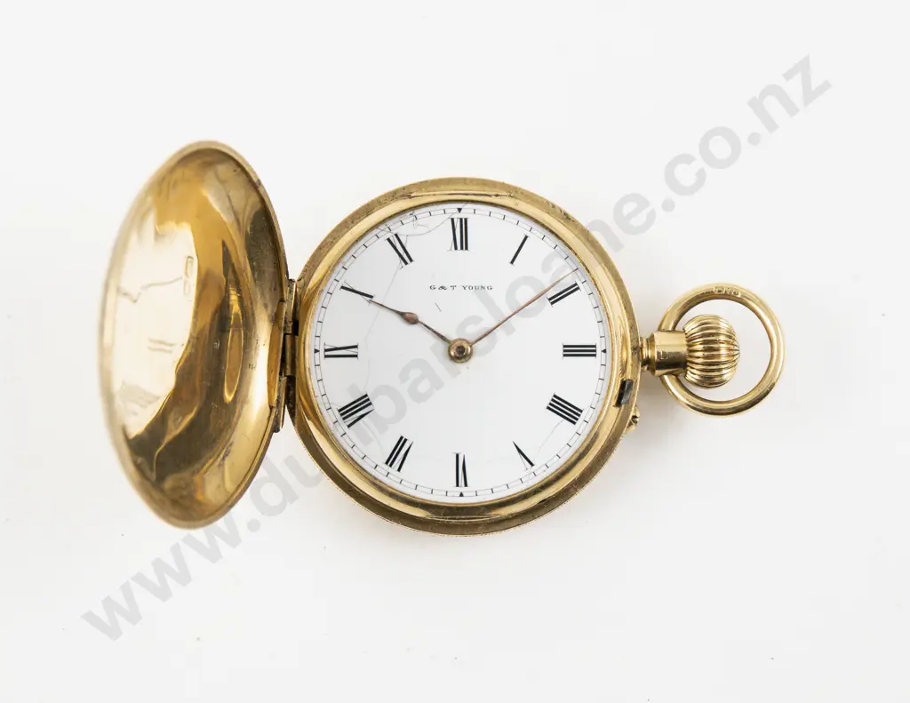 18ct Hunter Cased Lever Wind Pocket Watch Image 1++