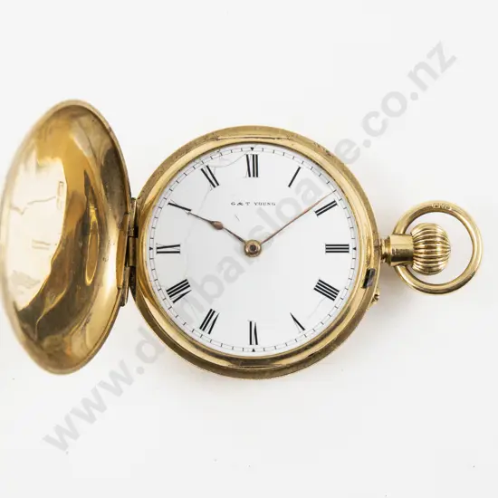18ct Hunter Cased Lever Wind Pocket Watch