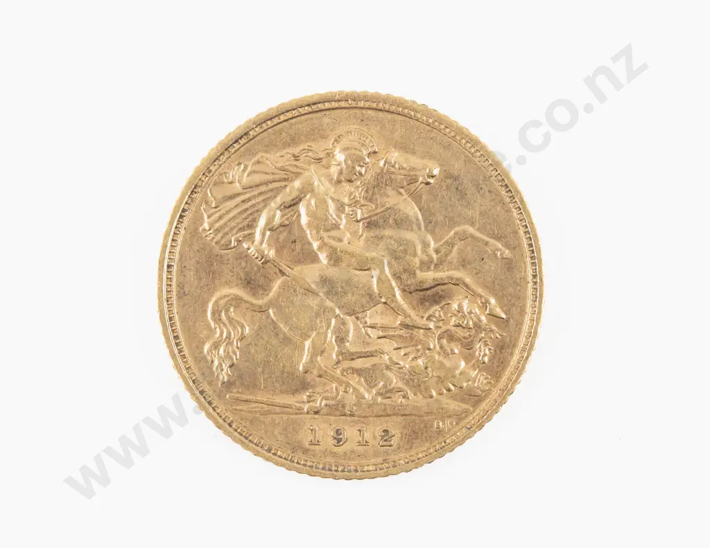 Edwardian 1912 Half Gold Sovereign Royal Mint Image 1++