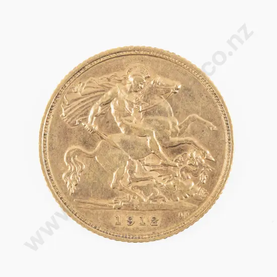 Edwardian 1912 Half Gold Sovereign Royal Mint
