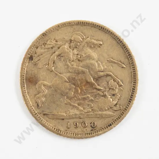 1900 Victoria Half Gold Sovereign Sydney Mint
