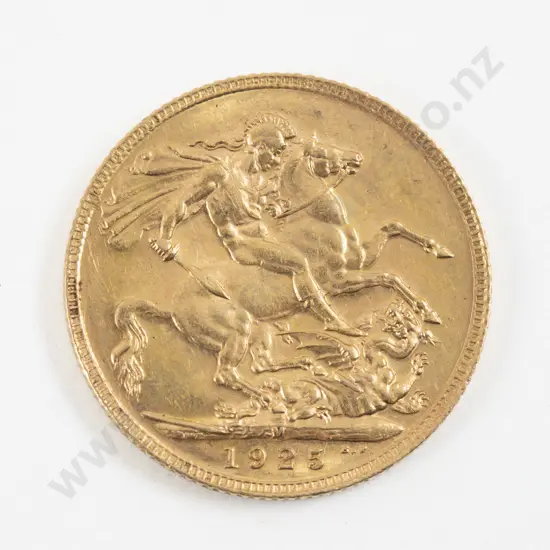 1925 Full Gold Sovereign Melbourne Mint