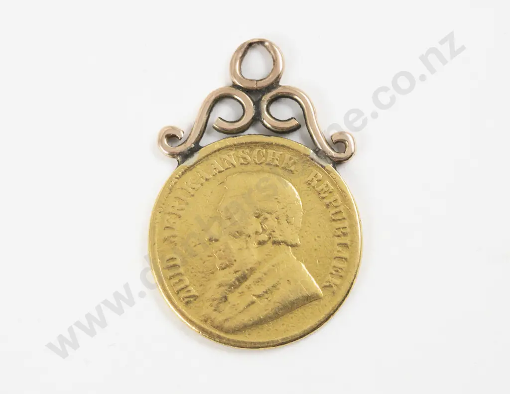 9ct Mounted 1994 South African Republic One Pond Gold Coin Image 1++