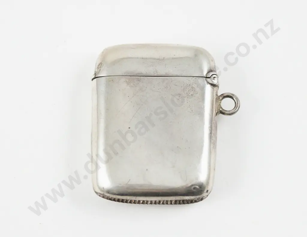 S/S Engraved Vesta Case with Hanging Loop Image 1++