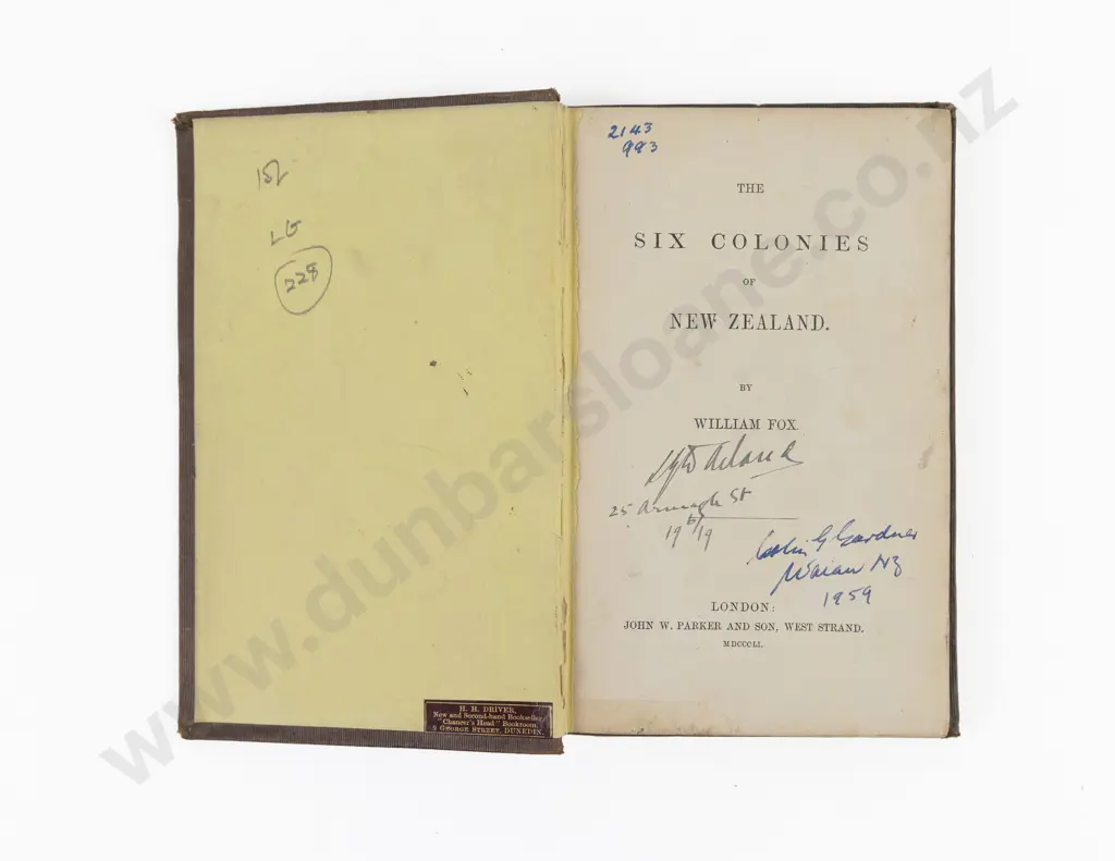 Fox William - The Six Colonies of New Zealand Image 1++