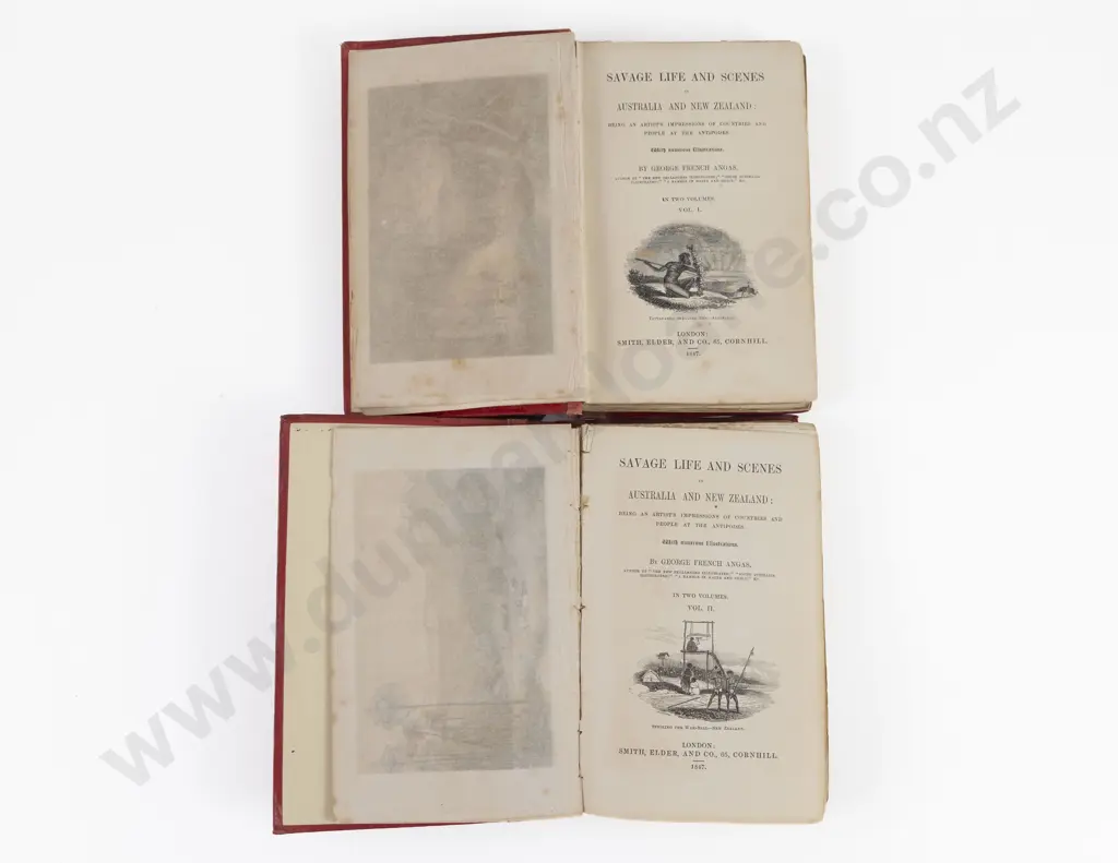 Angas, George French, Savage Life And Scenes in Australia And New Zealand (2 Vols, 1847) Image 1++
