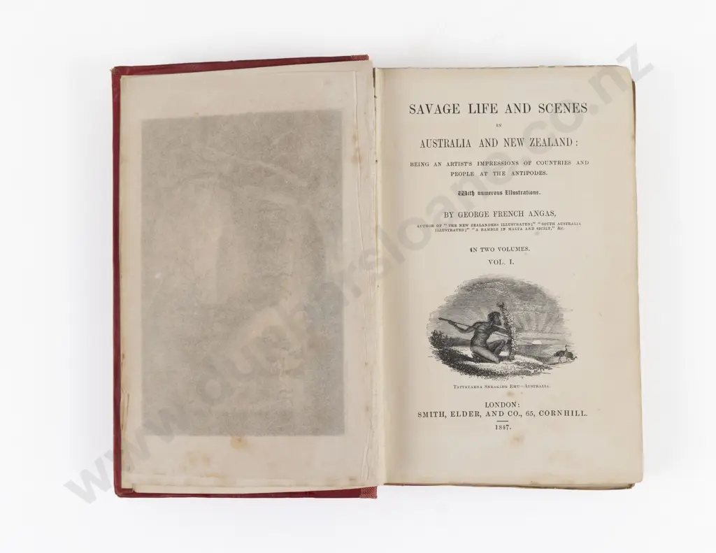 Angas, George French, Savage Life And Scenes in Australia And New Zealand (2 Vols, 1847) Image 1++