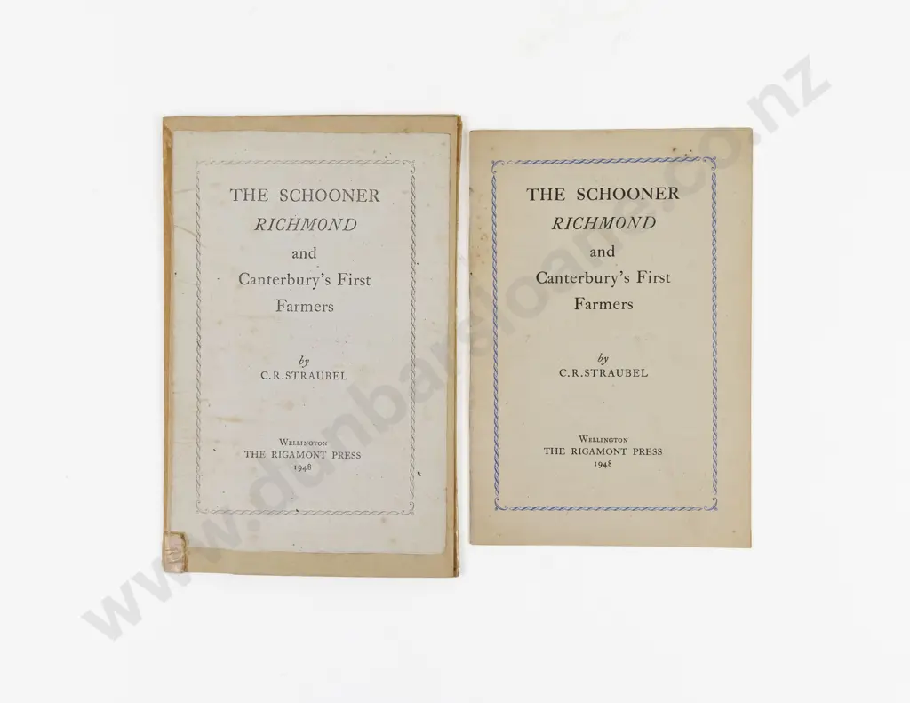 Straubel, C. R., The Schooner Richmond and Canterbury's First Farmers Image 1++