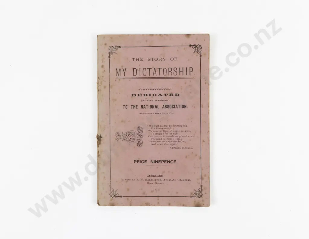Berens Lewis Henry & Singer Ignatius - The Story Of My Dictatorship Image 1++