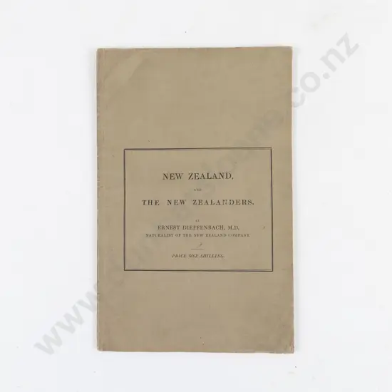 Dieffenbach, Ernest, New Zealand and Its Native Population, 1841