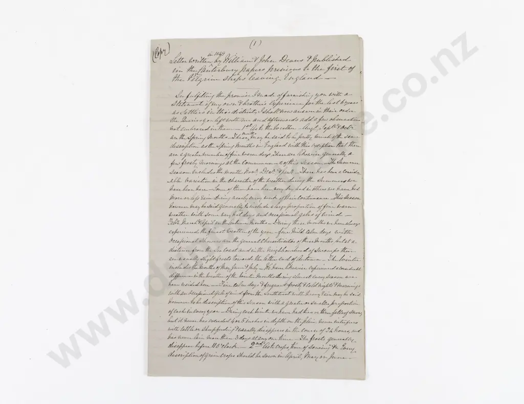 Interesting & Rare 1849 & Later Letters By William & John Deans to the Canterbury Papers Image 1++