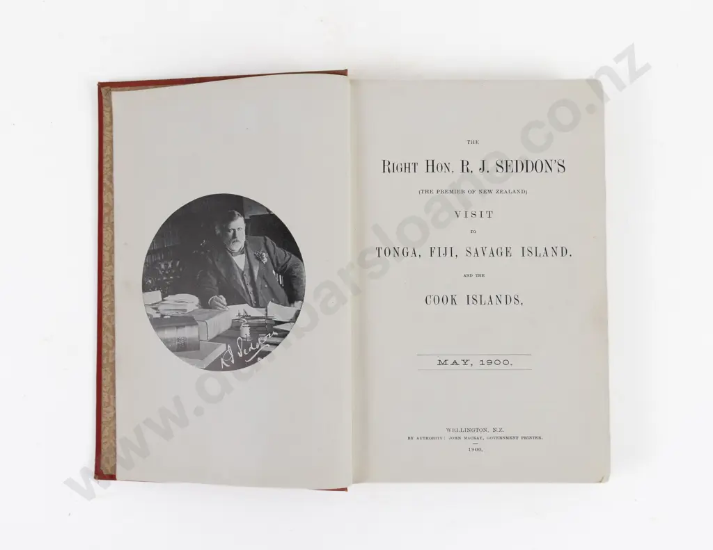 (-) The Right Hon. R. J. Seddon's Visit to Tonga, Fiji, Savage Island and the Cook Islands, 1900 Image 1++