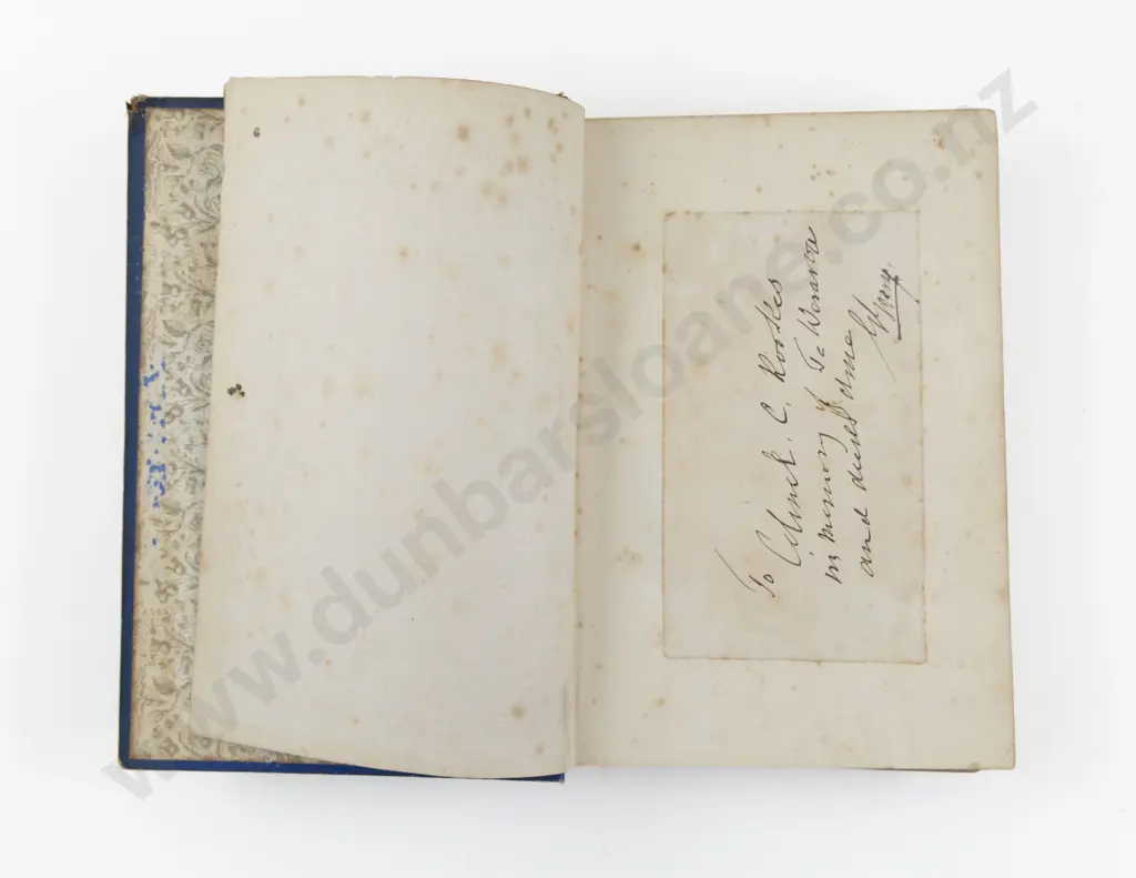 Rees, William Lee & Lily, The Life And Times of Sir George Grey, (Signed copy by Sur George Grey,1892) Image 1++