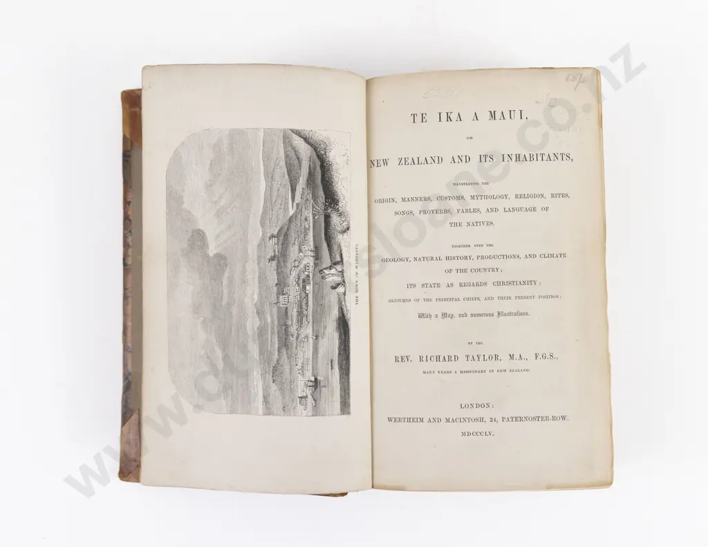 Taylor. Rev. Richard, Te Ika A Maui (First Edition 1855) Image 1++