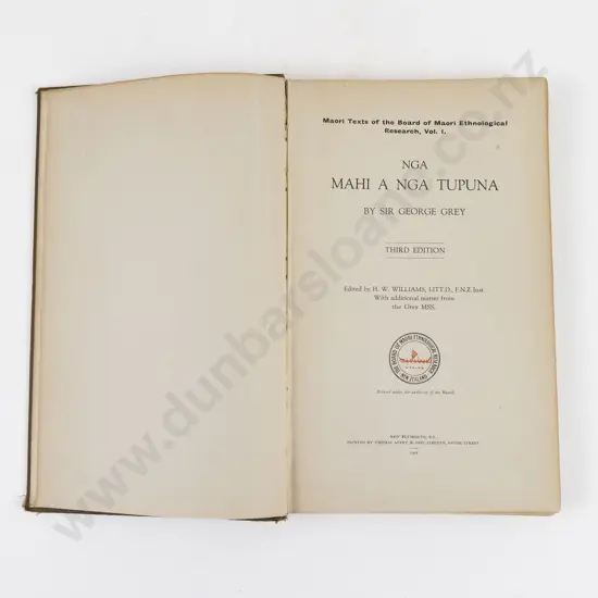 Grey, Sir George, Nga Mahi A Nga Tupuna, 1928