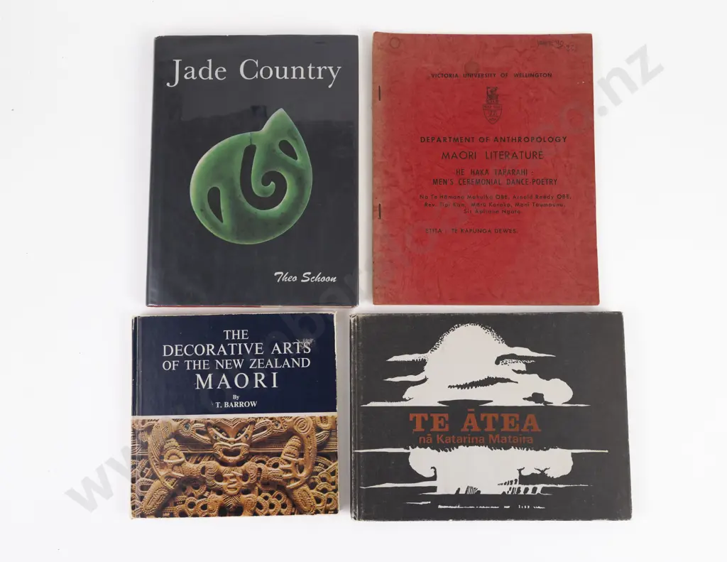 4 Various Maori Volumes, Art, Jade Etc Image 1++