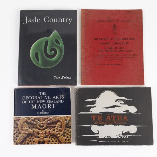 4 Various Maori Volumes, Art, Jade Etc