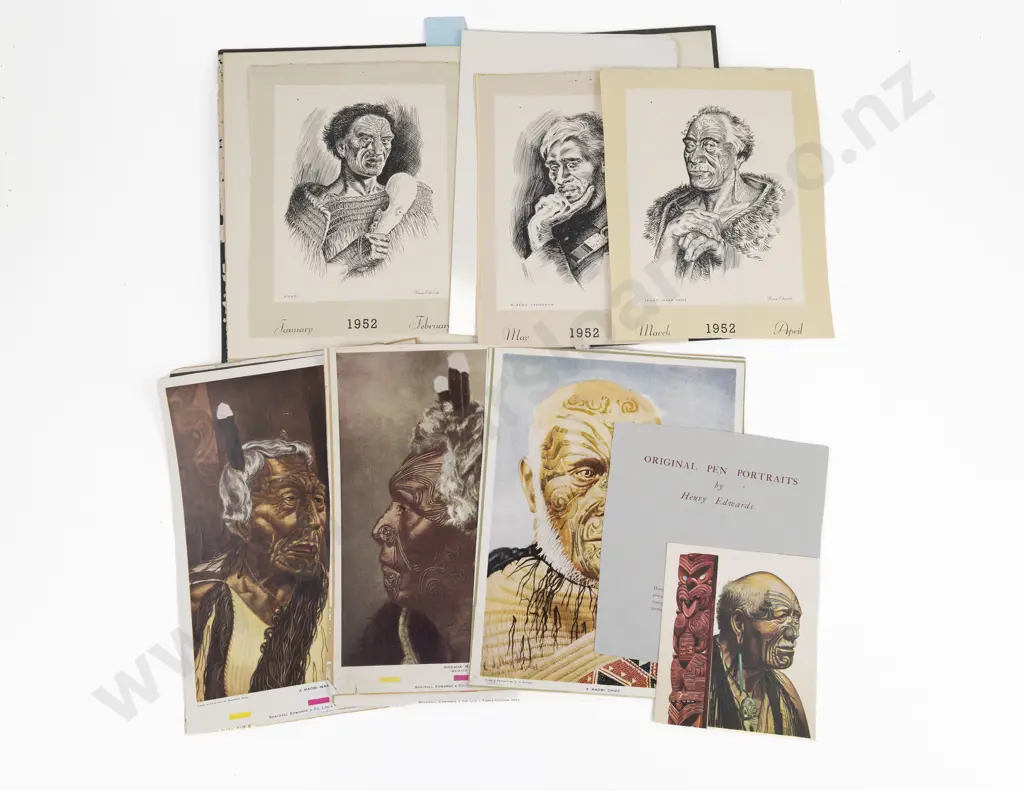Millard, Victor R, Portraits Of Tattooed Maori Chiefs of New Zealand, 1942 Image 1++