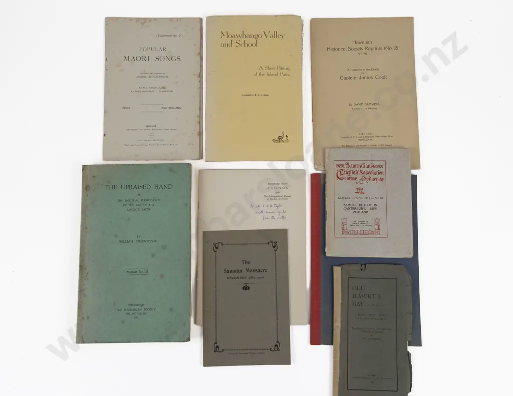 A Small Group Of Historical Booklets & Pamphlets, Maori, NZ, Cook & Other Related Image 1++