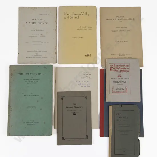 A Small Group Of Historical Booklets & Pamphlets, Maori, NZ, Cook & Other Related