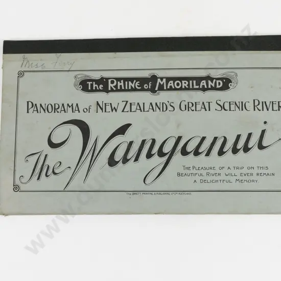 (-) The Wanganui The "The Rhine of Maoriland"