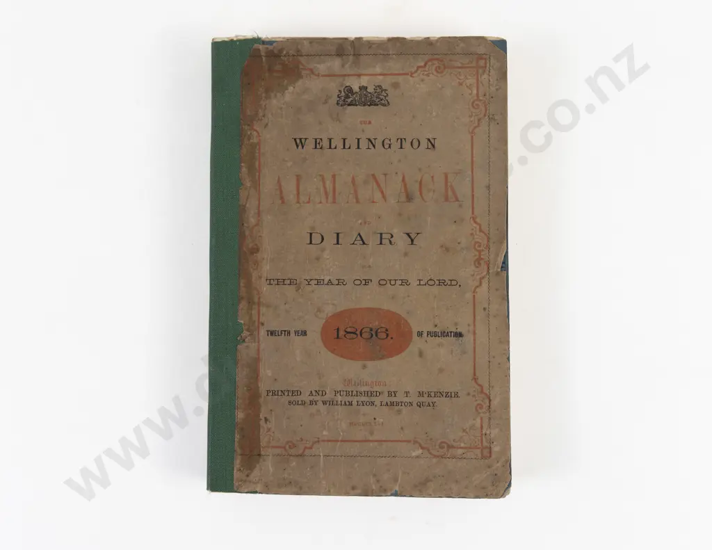 (-) The Wellington Almanack and Diary for The Year Of Our Lord 1866 Image 1++