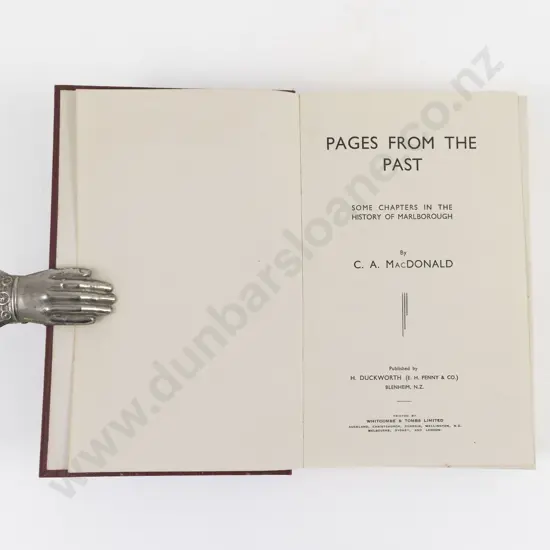 MacDonald C A - Pages From The Past Some Chapters In The History Of Marlborough