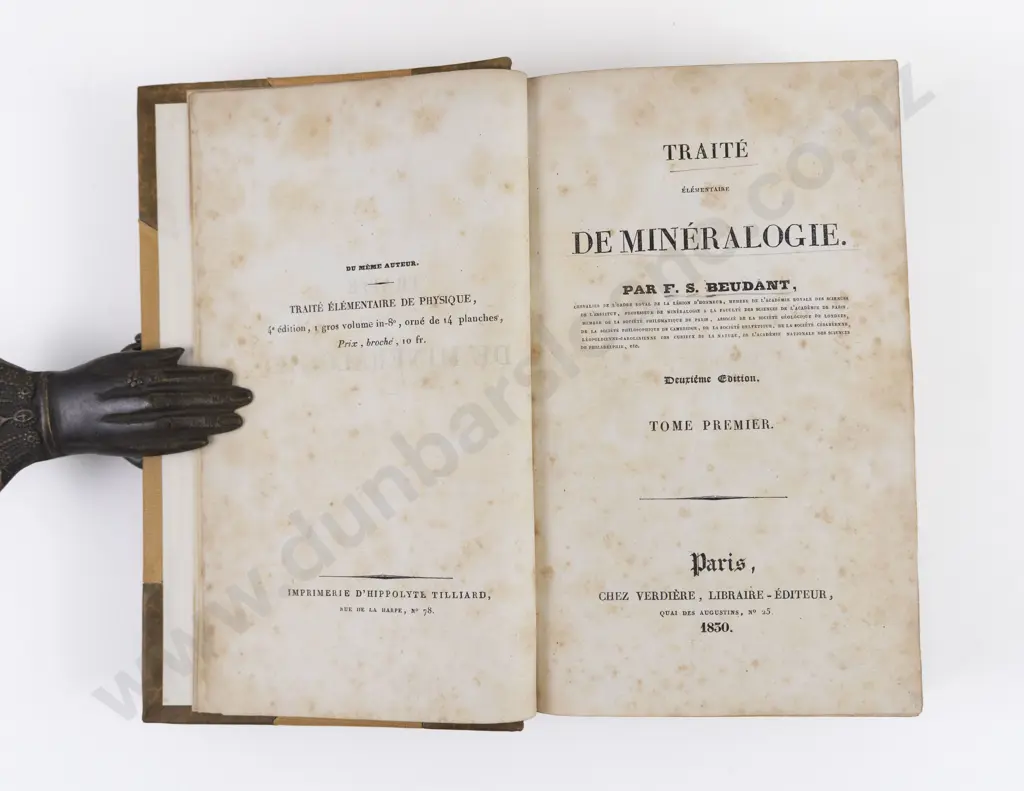 Beudant Francois Sulpice - Traite de Mineralogie (2 Volumes) Image 1++