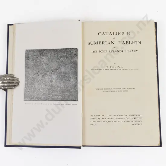 Fish, T, Catalogue of Sumerian Tablets in The John Rylands Library, 1932