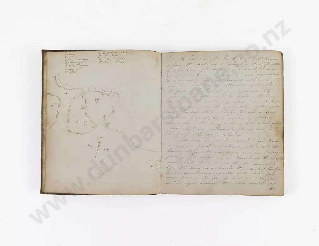 An Interesting Early 19th Century Hand Written Travel Journal to St Thomas & St Domingo 1816-17 Image 1++