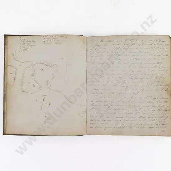 An Interesting Early 19th Century Hand Written Travel Journal to St Thomas & St Domingo 1816-17