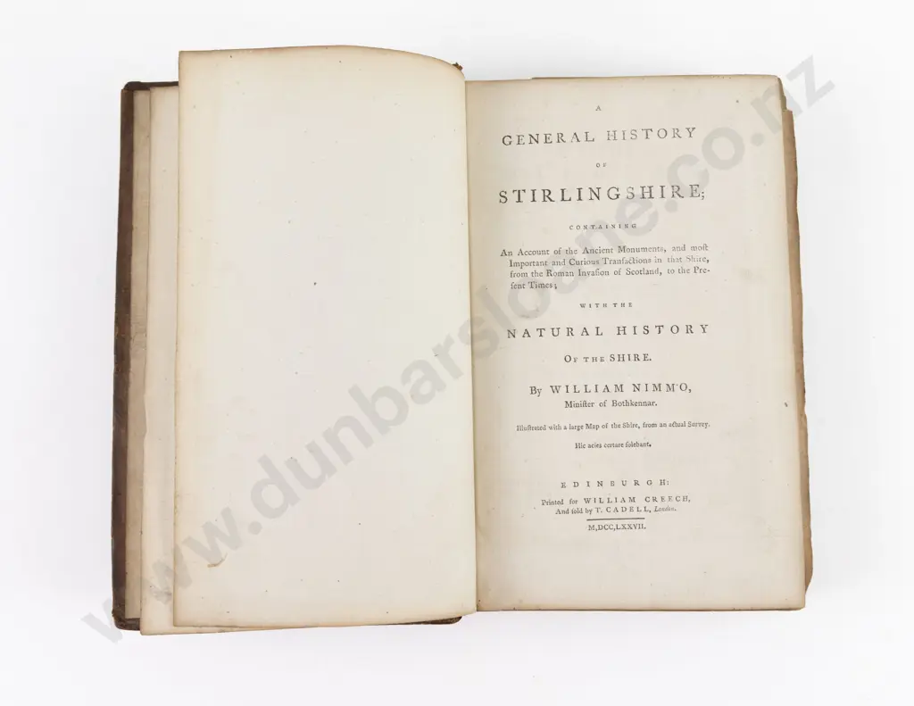 Nimmo, William, A General History of Stirlingshire, 1777 Image 1++